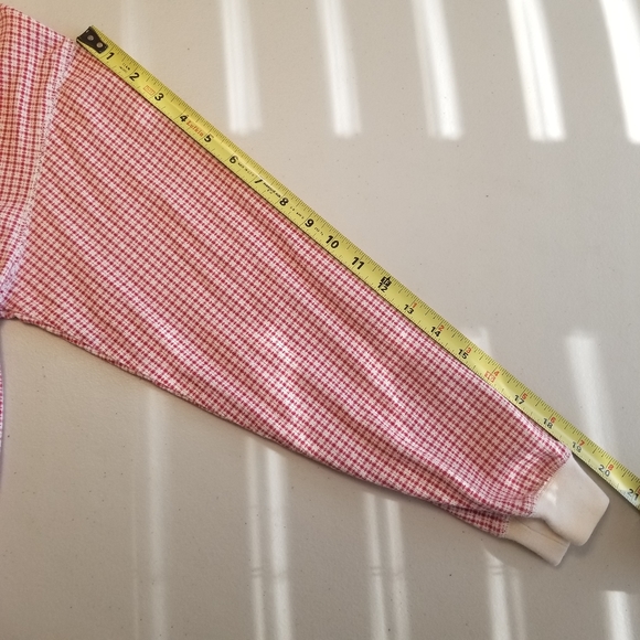 L.L. Bean Kids Red Patterned Henley Shirt - Picture 9 of 10